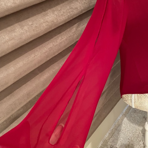 BEBE burgundy red bodysuit XS - Picture 5 of 11